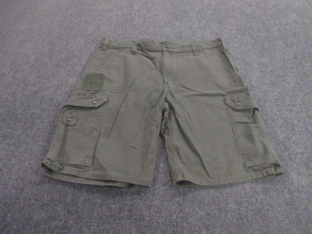 Carhartt Shorts Adult 40 Gray Cargo Canvas Relaxed Work Outdoors Hiking Mens