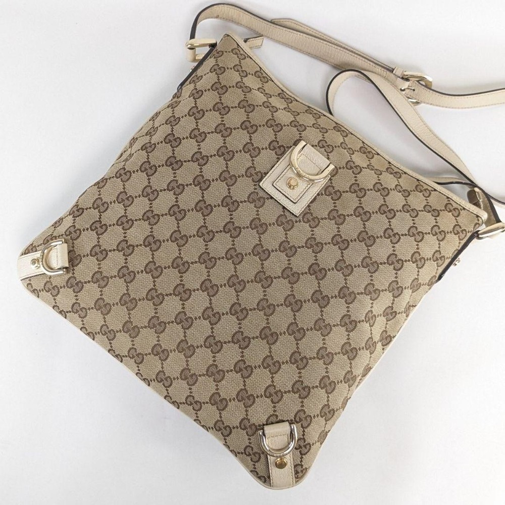 Gucci Abby Shoulder Bag in Leather and GG Canvas Pre-Owned Crossbody  