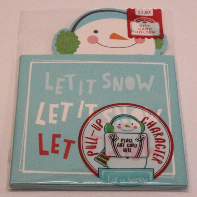 Festive Let It Snow Christmas Gift Card Holder for the Holidays-image