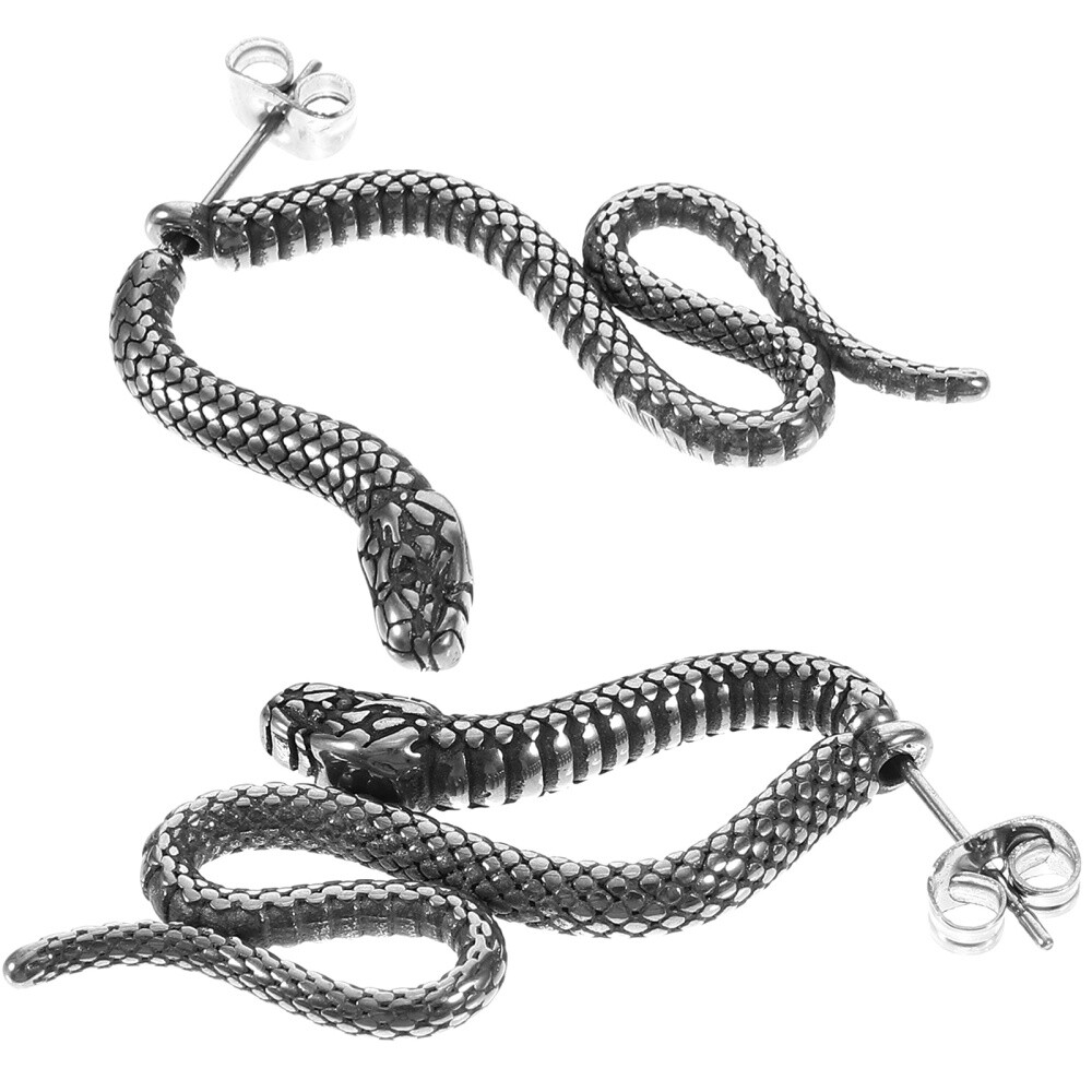 Hip Hop Earrings for Women Snake Jewelry Halloween Man