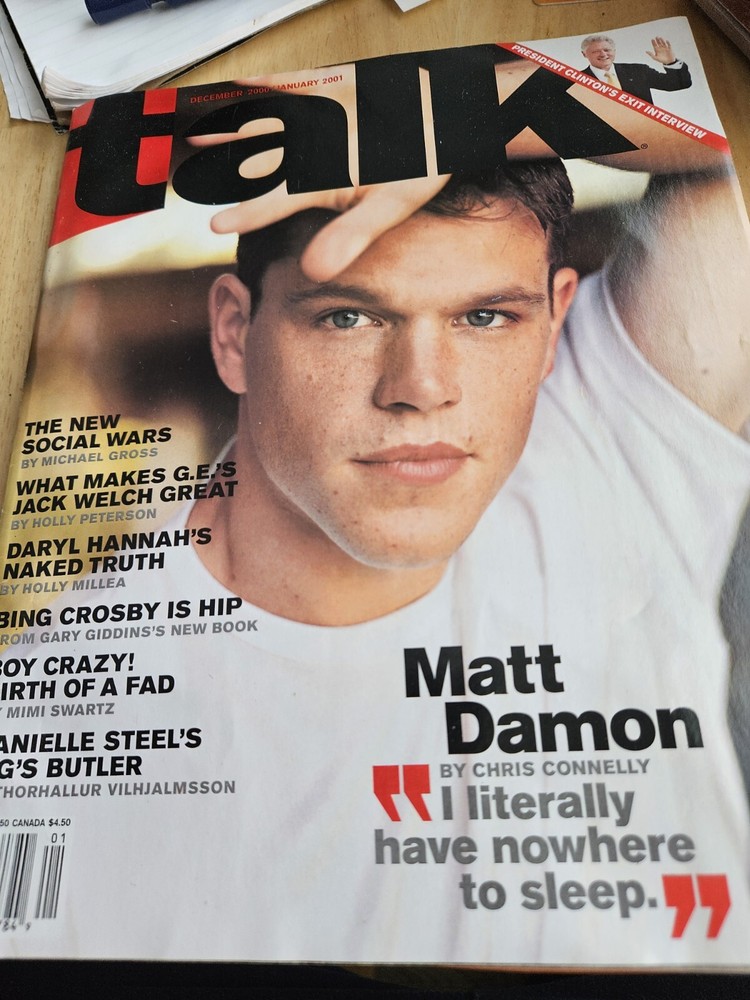 Talk December 2000 Matt Damon Daryl Hannah Bing Crosby 032719DBE