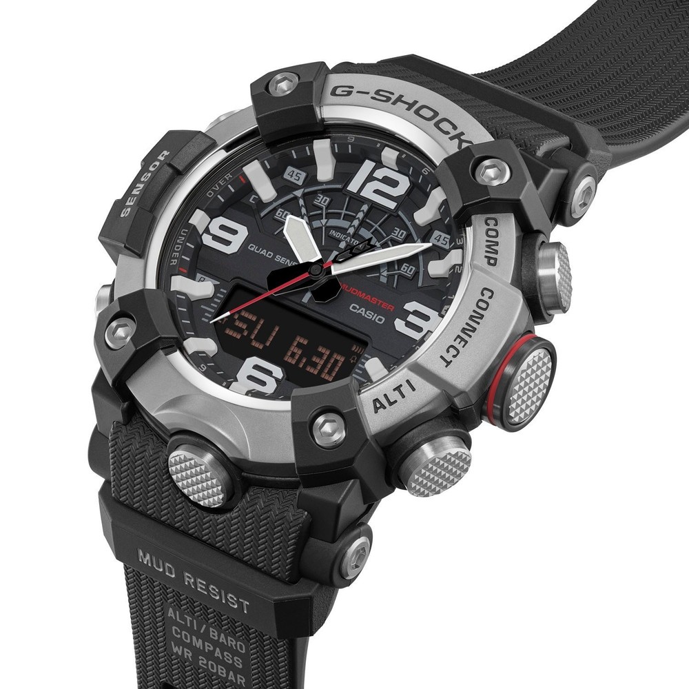 Casio G-Shock Mudmaster GGB100XM-1ADR Carbon Fiber Bezel Twin Sensor New