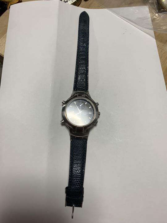 Seiko 7T32-7G90 Men's Quartz Chronograph Watch with Date Display