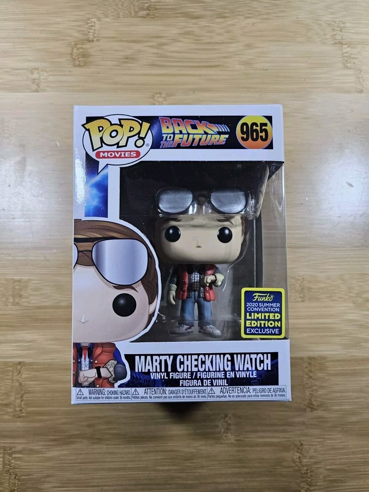 Funko POP! #965 Back to The Future Marty Checking Watch SDCC 2020 + Protector