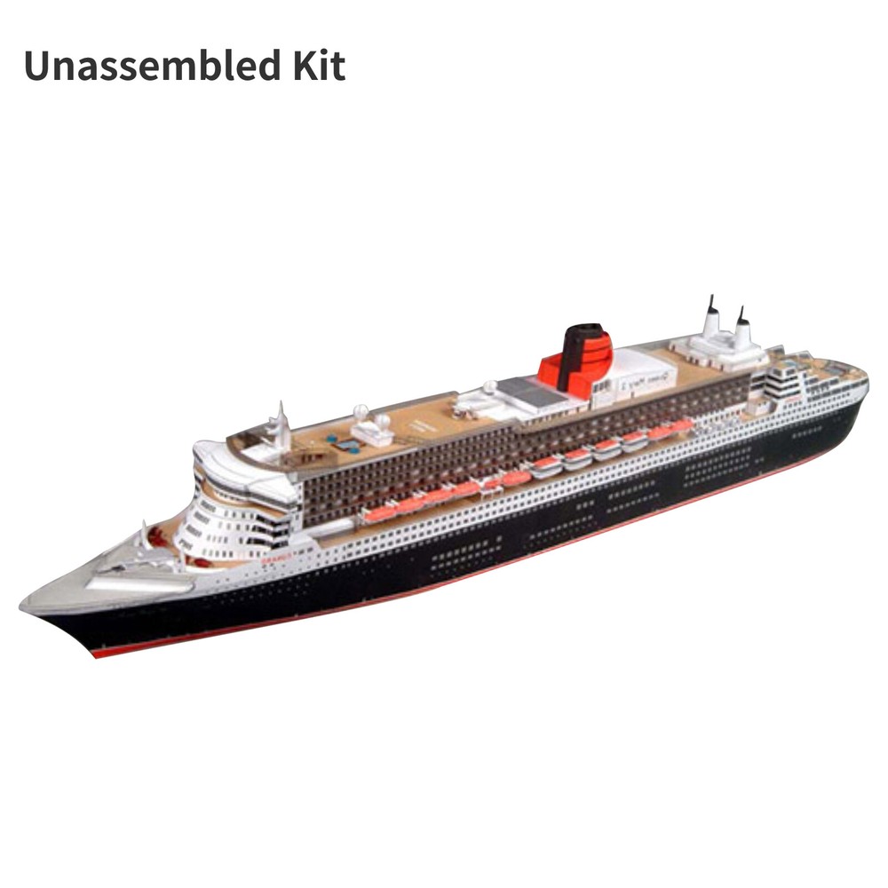 DIY 1:400 Scale Queen Mary II 3D Paper Boat Model Kit