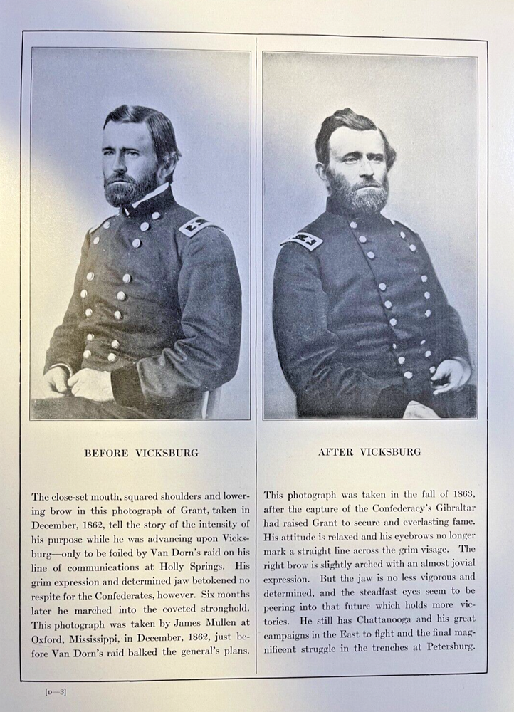 1912 Vintage Illustration General Ulysses S Grant Before And After Vicksburg