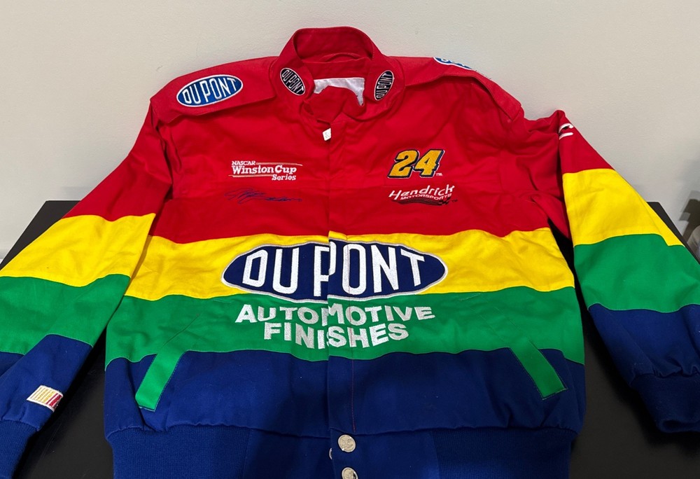 Vintage Jeff Gordon 24 Hendrick DuPont NASCAR Winston Cup Chase Authentics Jacket Size M