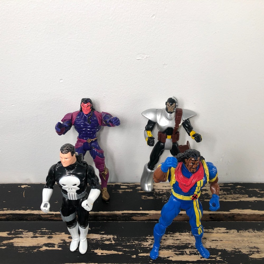 X-Men Action Figures Punisher Bishop Exodus Commcast X-Force Uncanny Marvel 4