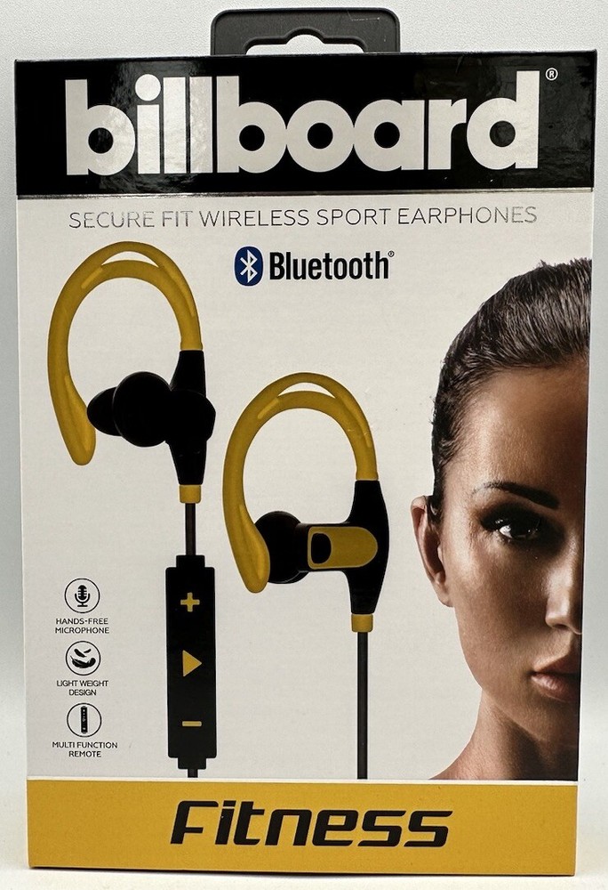 Billboard Secure Fit Wireless Sport Earphones Bluetooth Fitness Lightweight