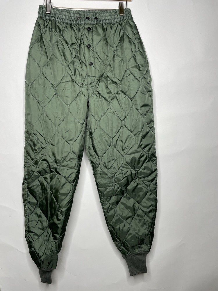 VTG 1960s Military CWU-9/P Quilted Fatigues Pants Medium US Air Force Issue Cold Weather Gear