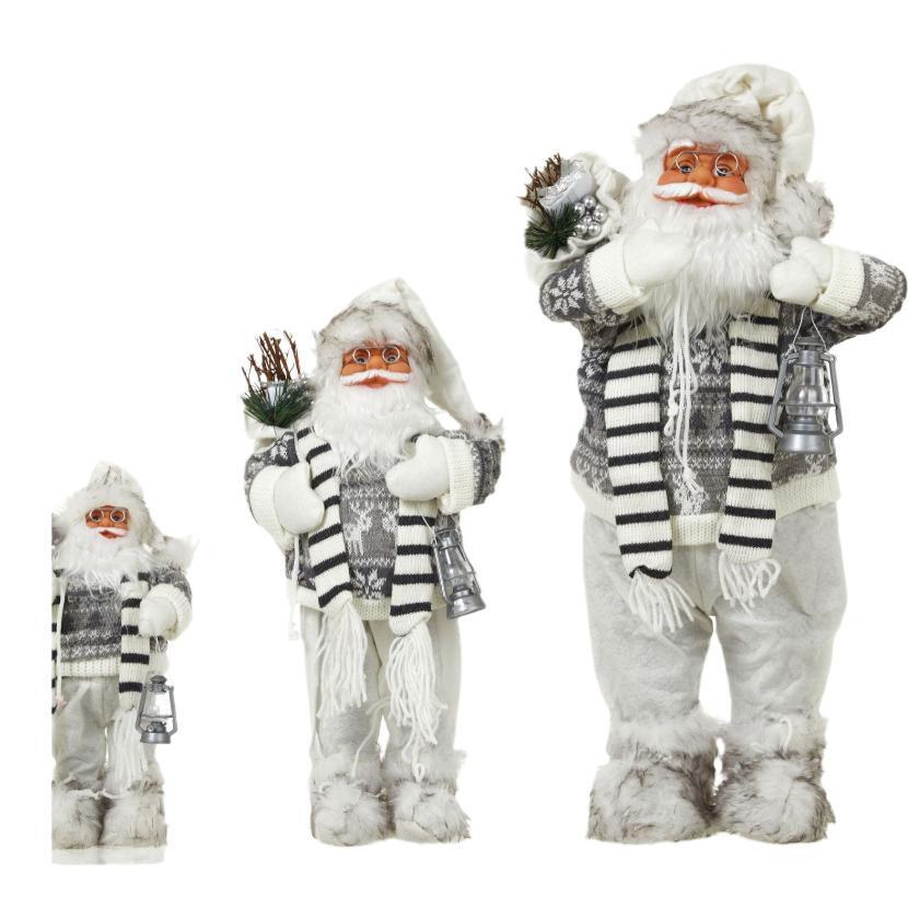 Hot sale creative lantern doll Christmas toy white Santa Claus decorations-image