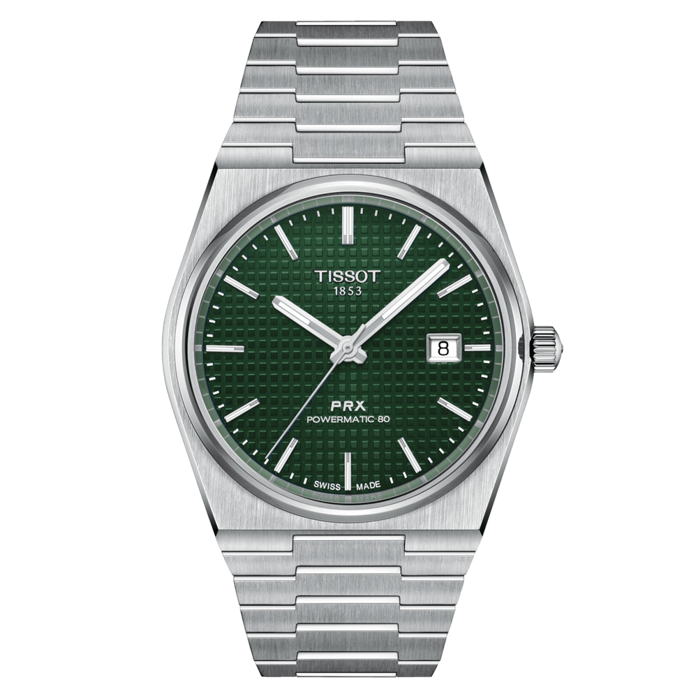 TISSOT PRX POWERMATIC 80 SS 40 MM GREEN DIAL WATCH T137.407.11.091.00