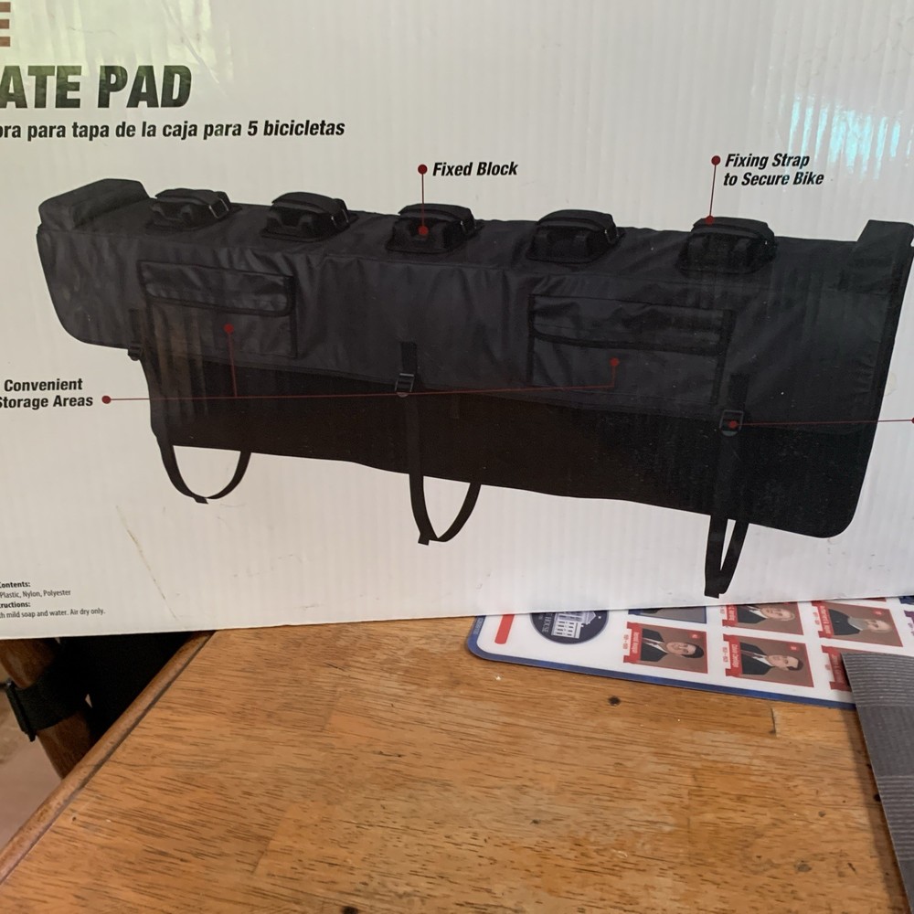 Full Size Truck Tailgate Bike Rack Carrier Pad Fits 5 Bikes-image