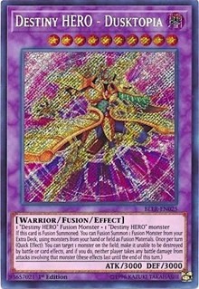 Destiny HERO Dusktopia 1st Edition NM English YuGiOh Light's Revenge