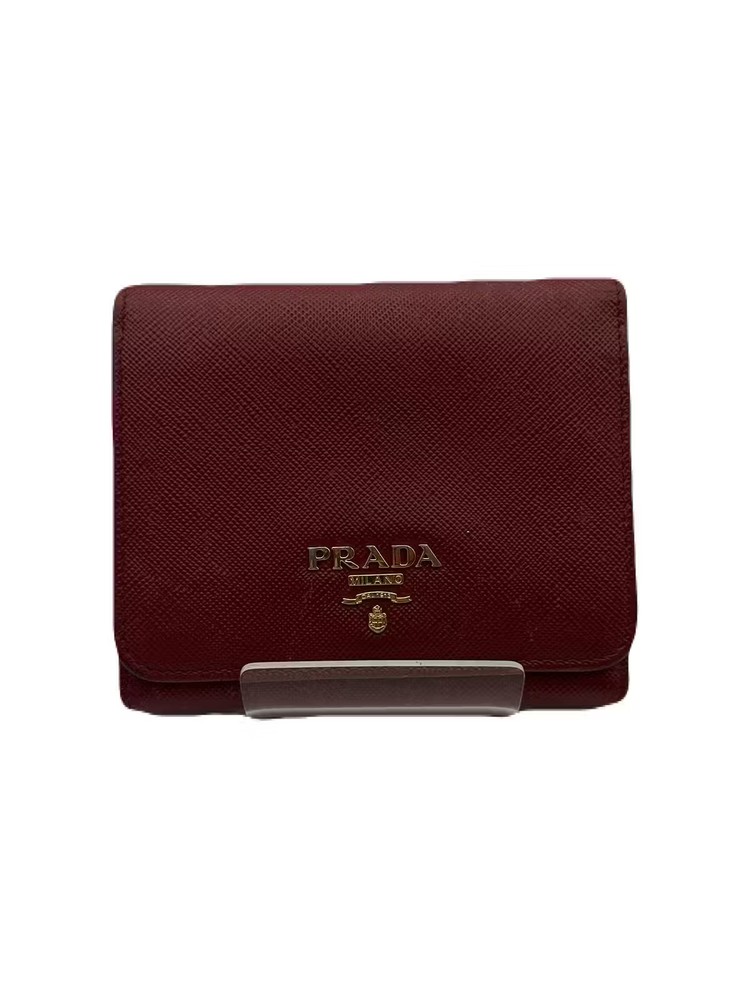 Prada Red Leather Wallet Pre-Owned Model TC102-2