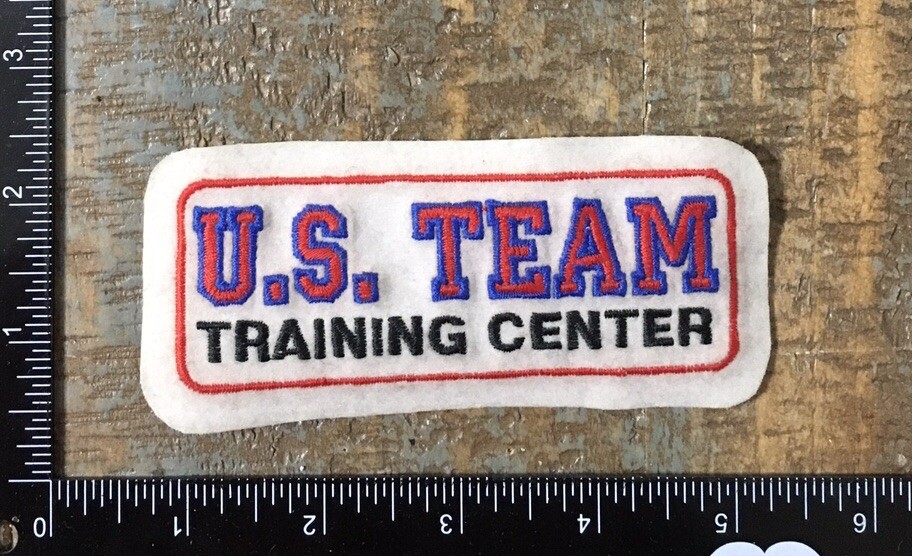 Vintage US TEAM TRAINING CENTER Olympic Games Embroidered Iron-On Patch Felt