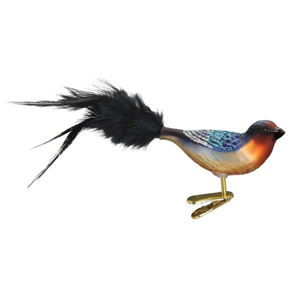 Old World Christmas Barn Swallow Bird Clip On Glass Ornament 18126 FREE BOX New