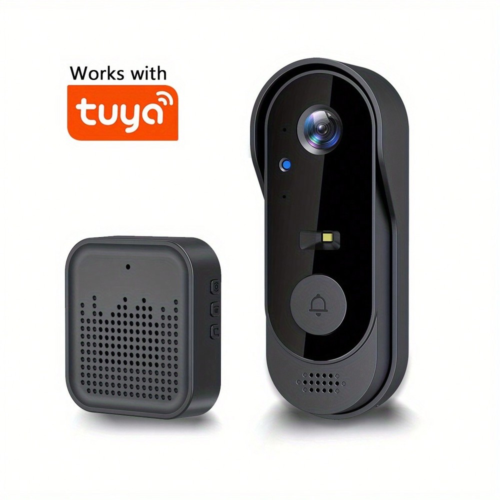 Wireless TUYA Smart Video Doorbell Camera - 2.4G WiFi, Night Vision, 2-Way Audio