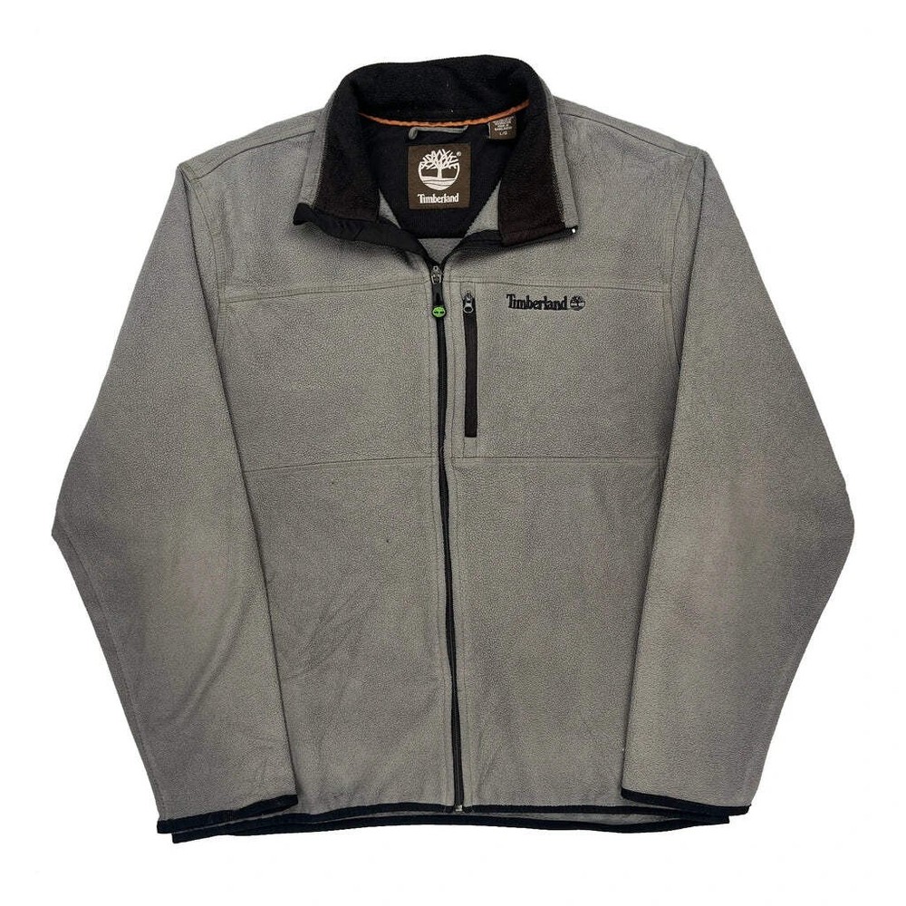 Timberland Fleece Jacket - Large Gray Polyester