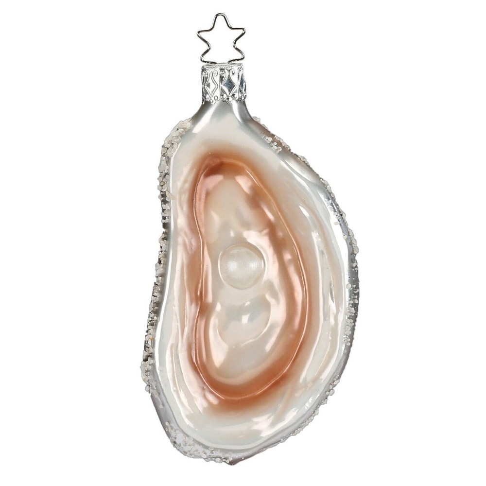 Inge Glas Half Oyster German Glass Christmas Tree Ornament FREE BOX