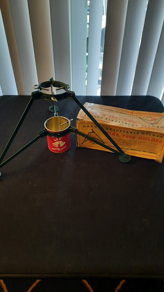 Vintage Xmas Tree Holder Handee Adjustable Deluxe with box