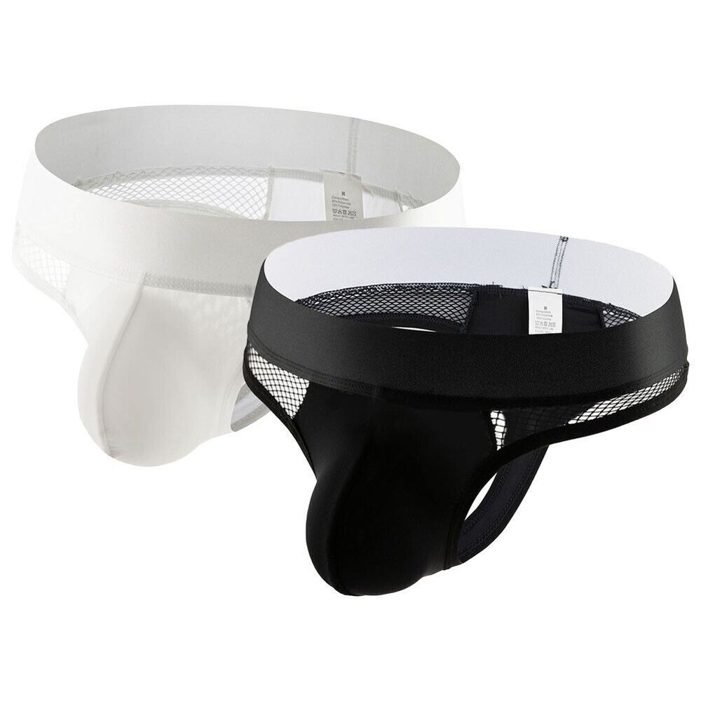 Men Underwear Brief Hollow Low Waist Men Mesh Panties Pouch Sexy Thongs