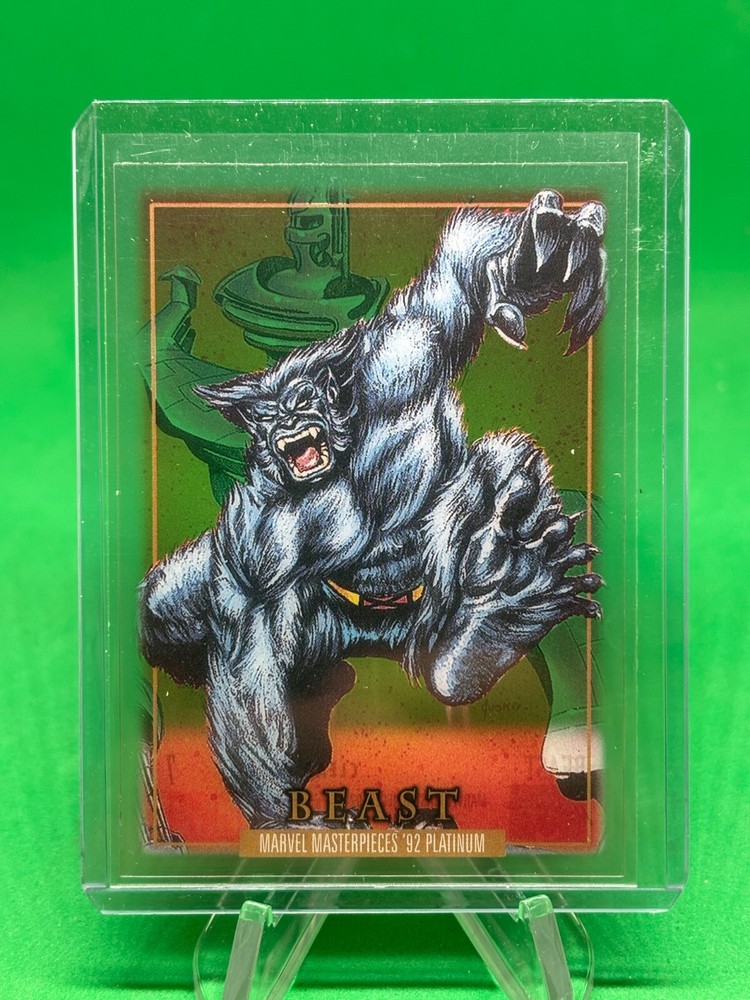 2024 Skybox Marvel Masterpieces 92 Platinum #7 Beast Clear Cut Parallel