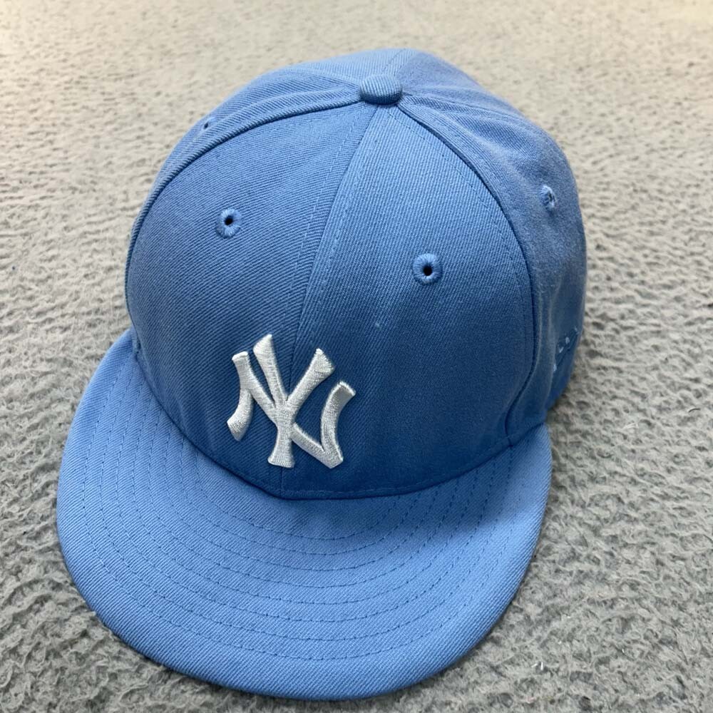New York Yankees Hat Cap Men 7 1/2 Fitted World Series 1998  New Era Baby Blue