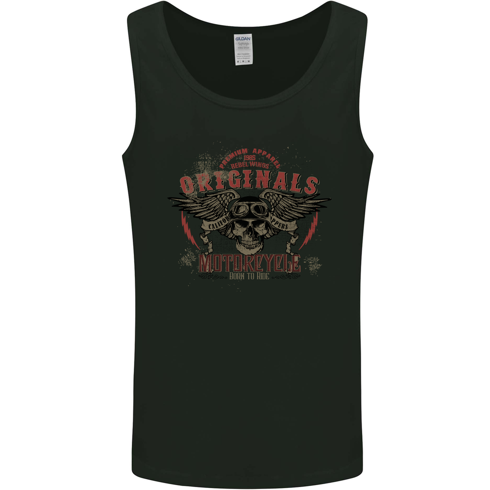 Rebel Wings Motorcycle Originals Mens Vest Tank Top