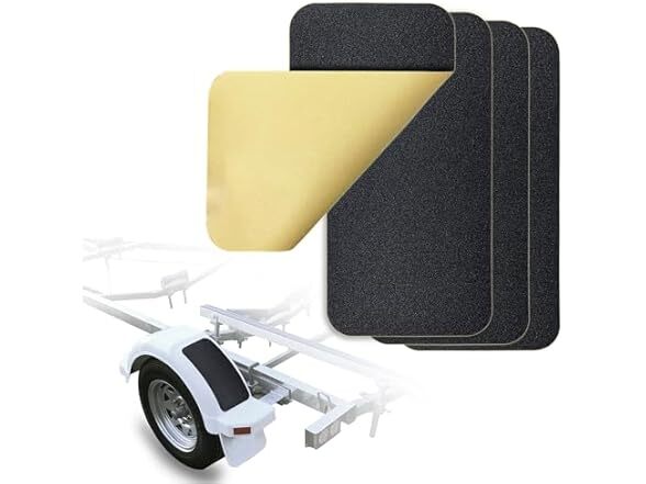 Anti-Slip Traction Grip Tape 4 Pack Black 6-Inch X 12-Inch