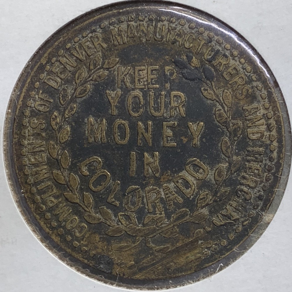 Colorado, Denver Colorado Manufacturers Association 1906 Brass Medal