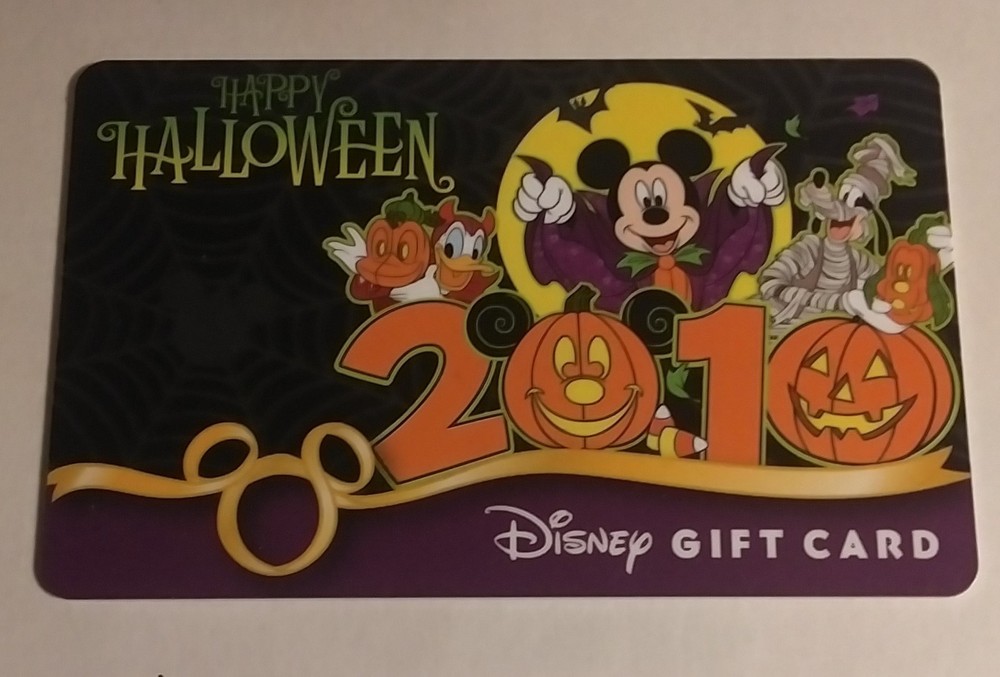 Disney gift card empty no funds from 2010 Halloween-image