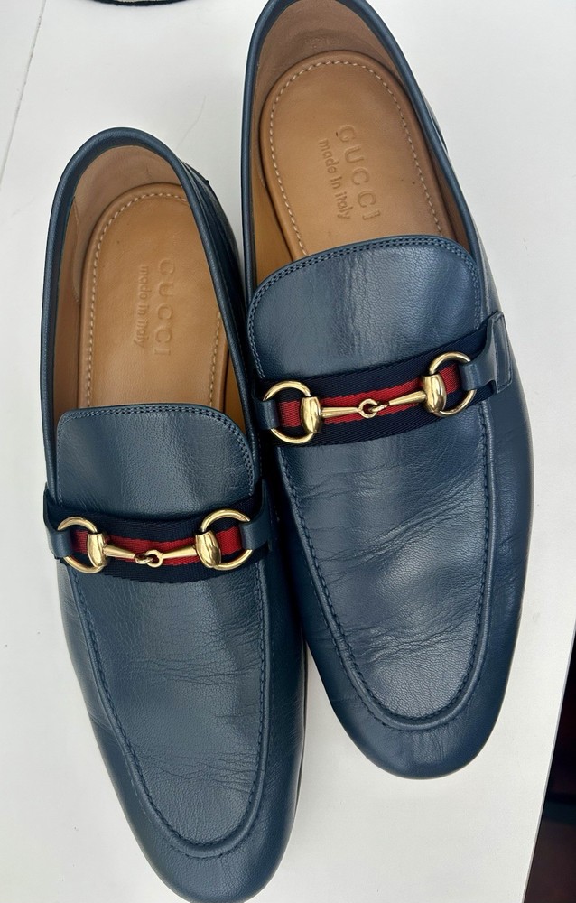 Authentic Gucci Quentin Navy Mens Sneakers Size 8.5