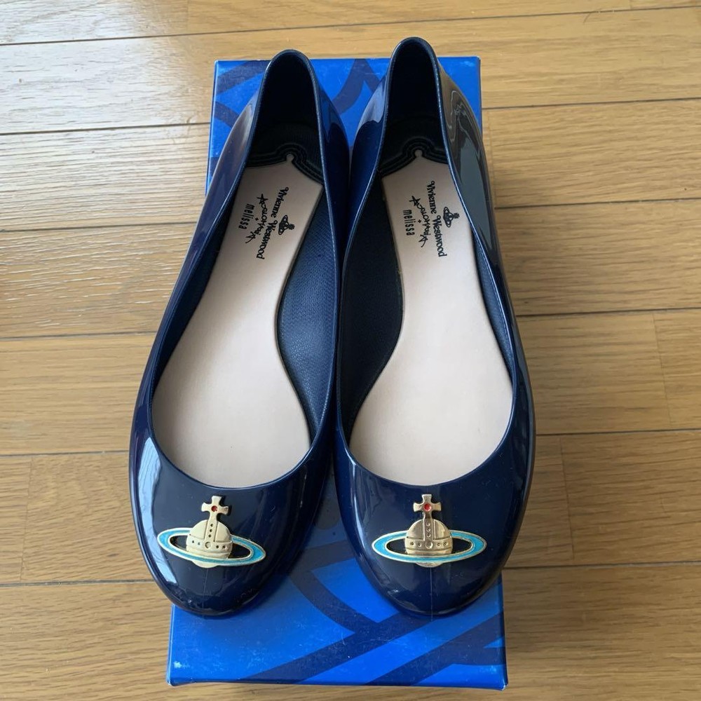 Vivienne Westwood Women 7.5US Melissa Navy Rain Shoes Women Designer Shoes Limit