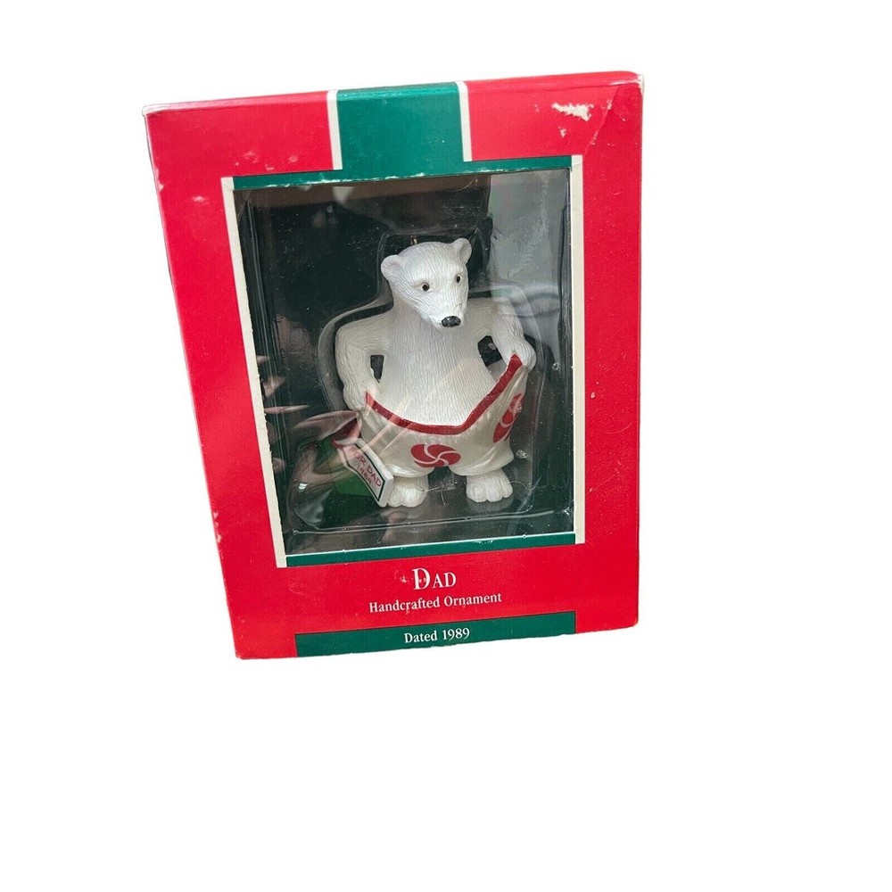 1989 Hallmark Keepsake Christmas Ornament Dad Polar Bear