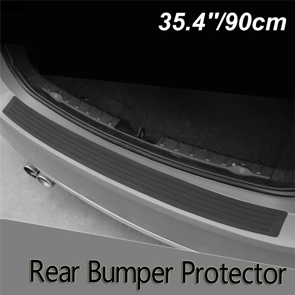 35'' Rubber Car Rear Bumper Sill Plate Body Guard Protector Trim Strip Cover &