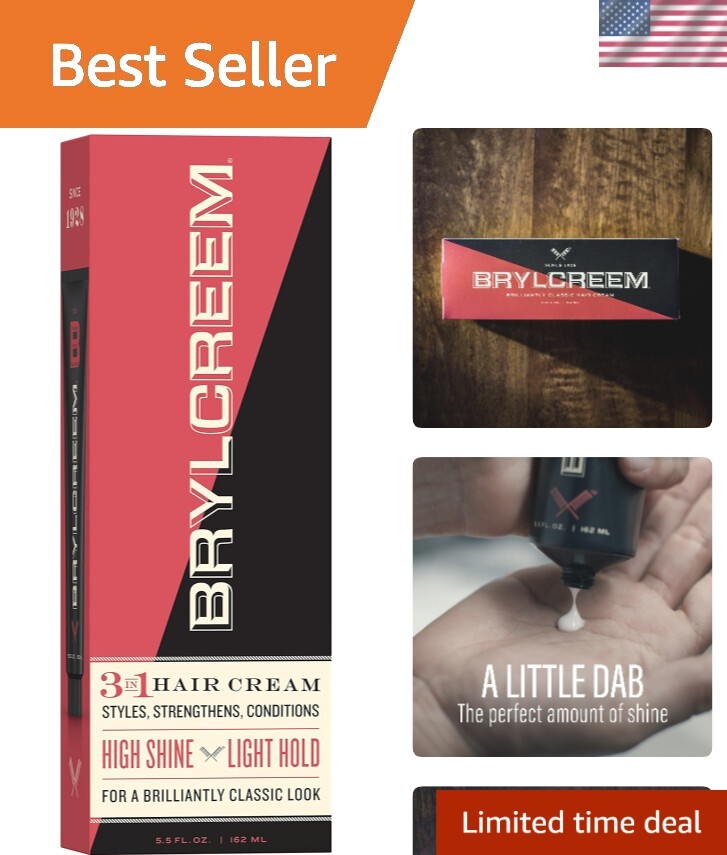 High Shine Men's Hair Cream - Light Hold, Conditioning & Enhancing Body - 5.5 Oz