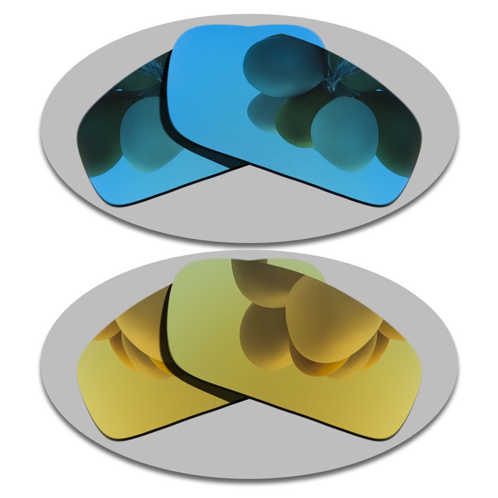 Sky Blue & Yellow Gold Replacement Lenses for Oakley Monster Pup Polarized Sunglasses