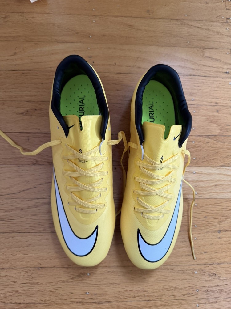 Nike Mercurial Vapor X YELLOW ACC Football Soccer Cleats Boots SIZE US9.5