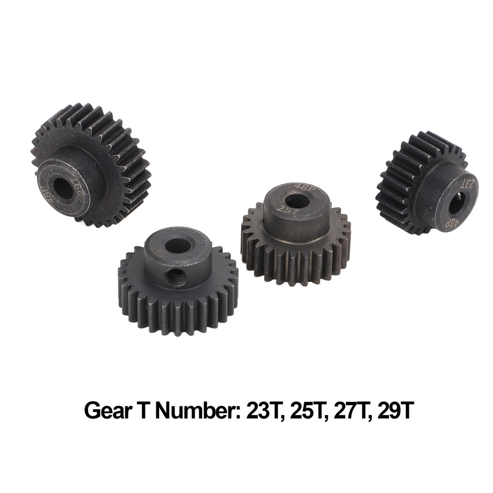 4Pcs RC Motor Pinion Gear 48P 23T 25T 27T 29T Rustproof Metal 48P Pinion Ge FD