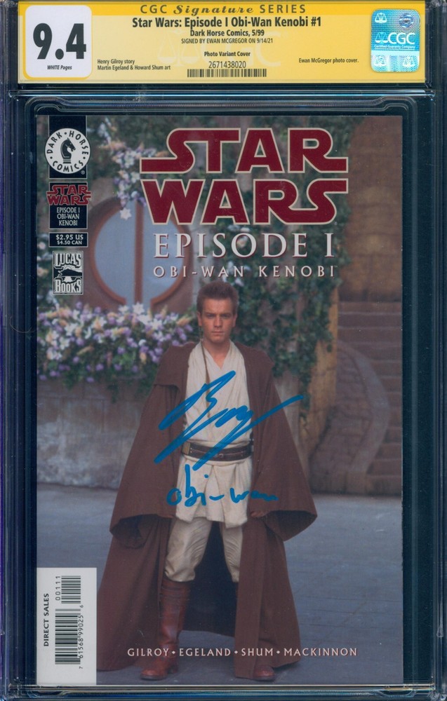 Star Wars EPISODE I Kenobi CGC SS Ewan McGregor SWAU WITNESS