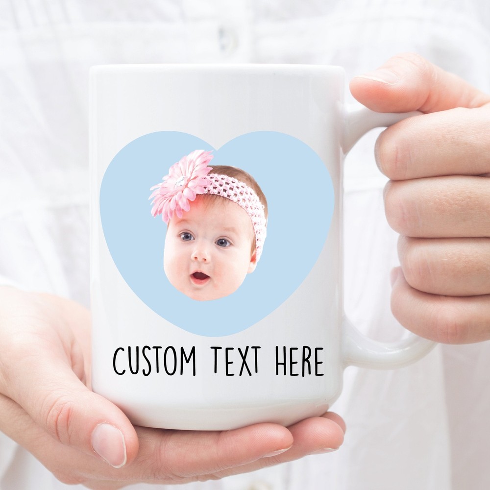 Custom Photo And Text Mug Baby Photo Gift Custom Photo Mug Personalized Photo