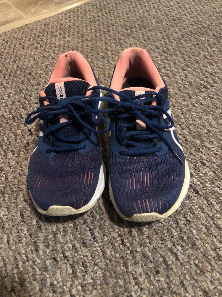 Asics Women's Gel-Pulse Blue Orange White Running Sneaker Shoes Sz 7