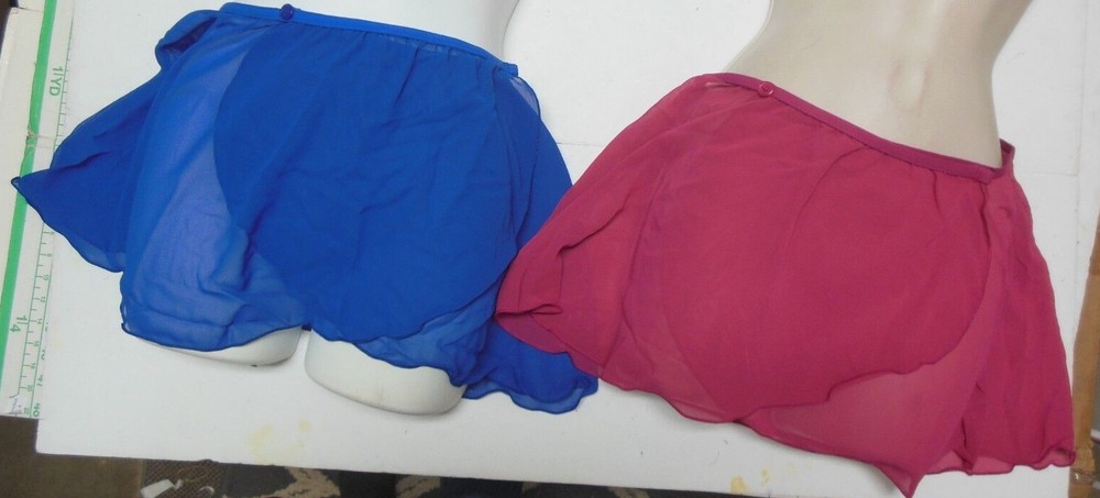 Capezio Button wrap skirt Adult sizes MC800 Black, Mulberry, or Tropical BLUE