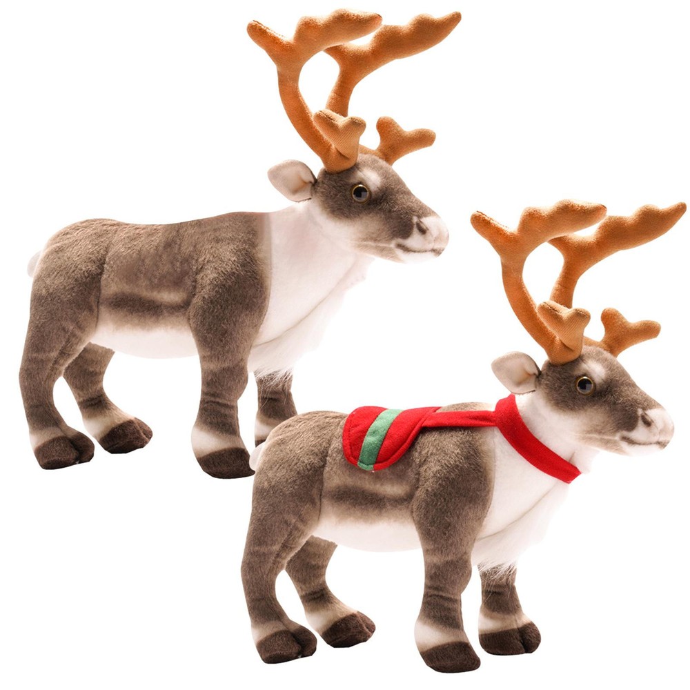 Reindeer Plush Deer Plush Decorative Pillow Soft Reindeer Toys Elk Doll 13.7in