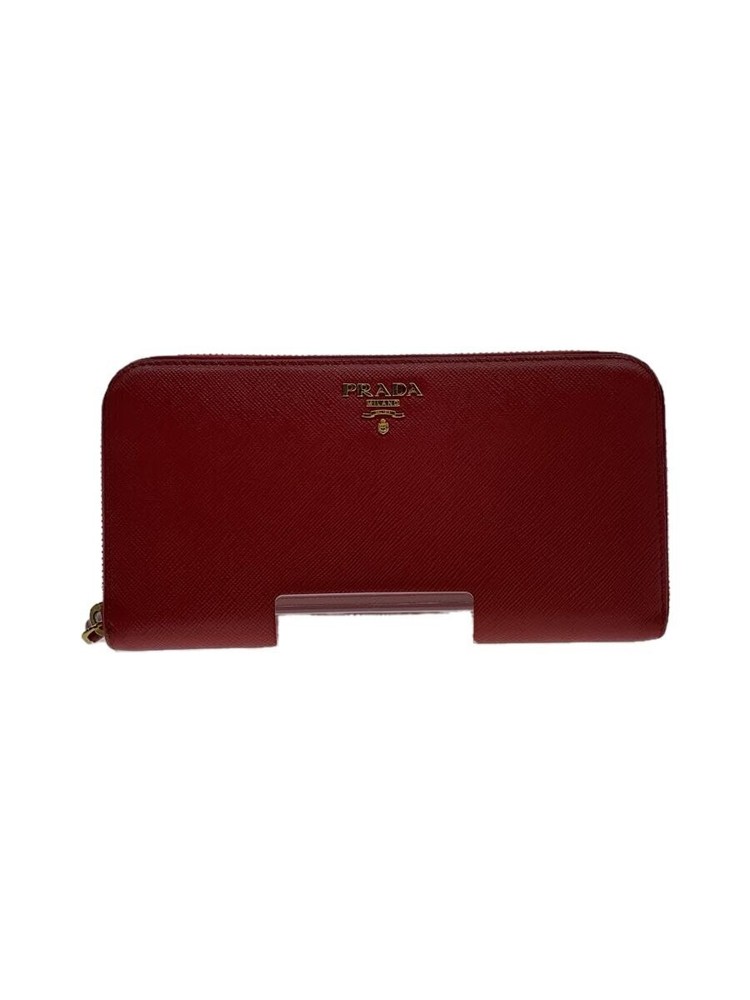 Prada Red Long Leather Wallet for Women