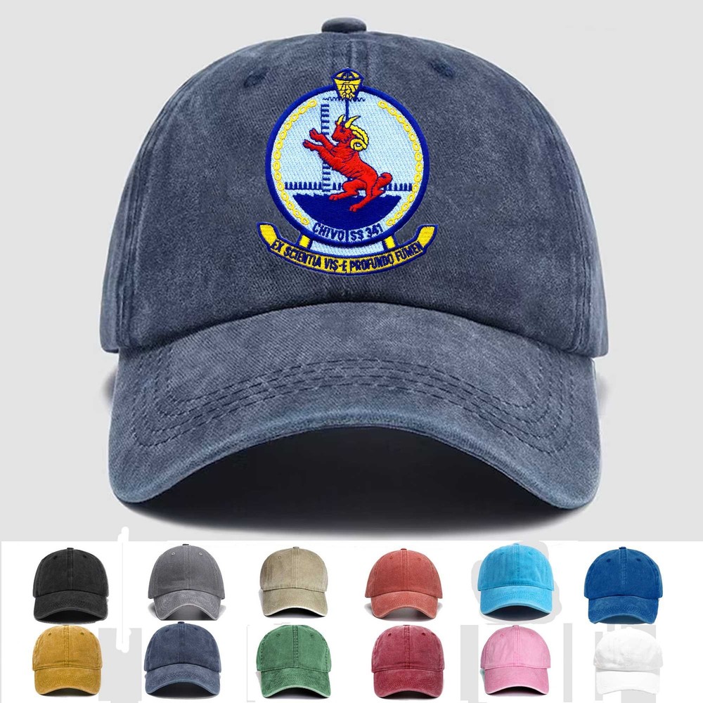 カスタム刺繍帽子ss-341 USS Chivo 、ベテランキャップ 、トラッカーハット 、ギフトアイデア