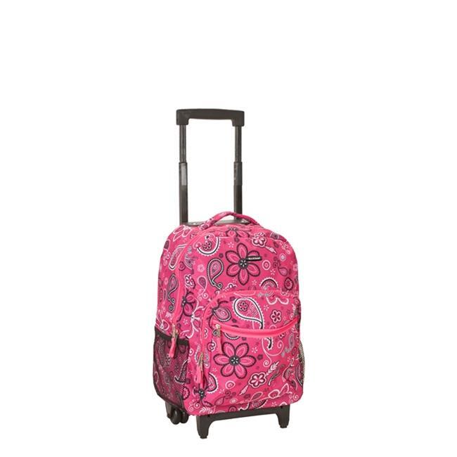 Rockland Roadster 17 Inch Bandana Print Rolling Backpack R01-BANDANA  