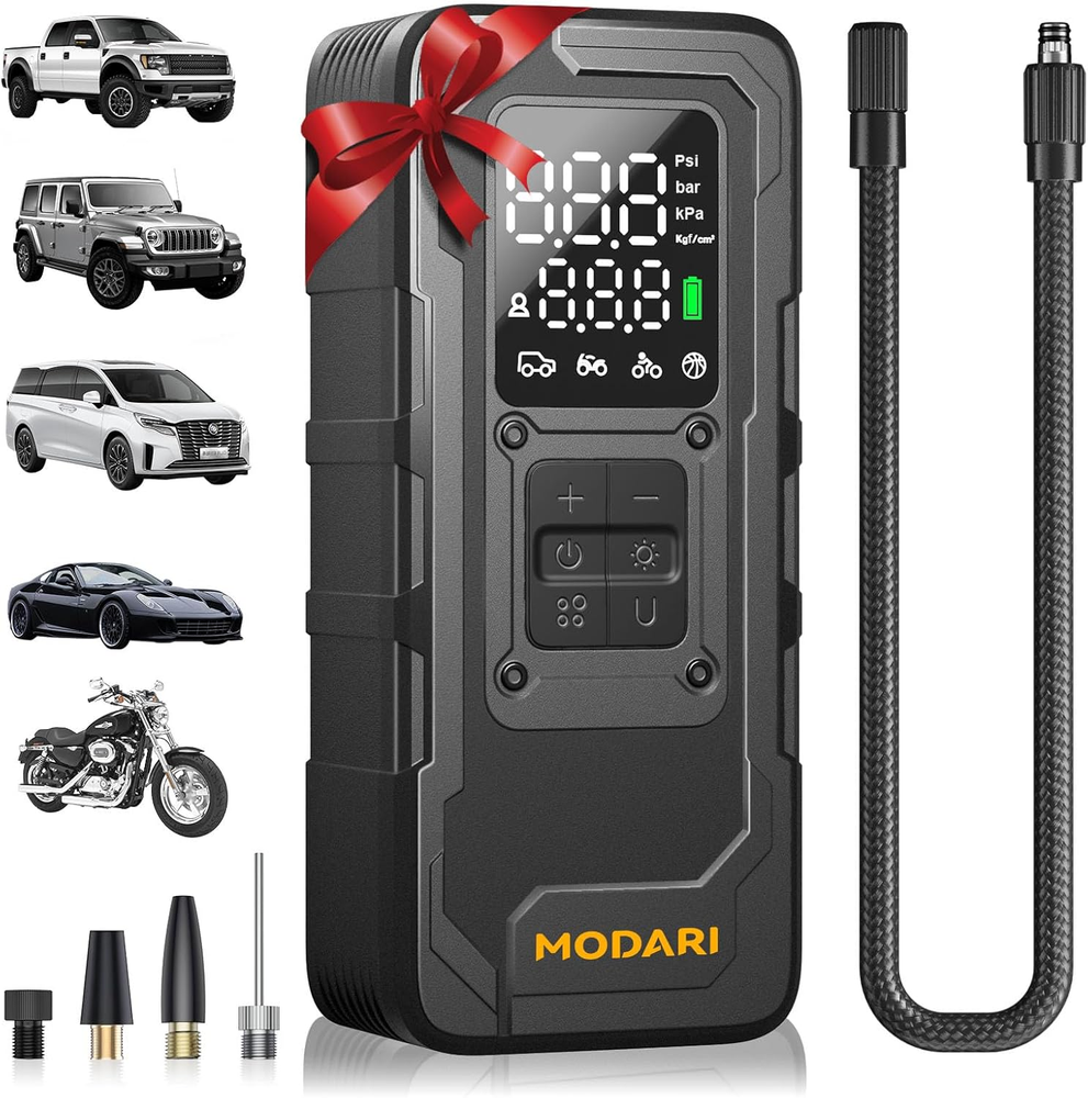 160 PSI Portable Tire Inflator – Fast 4X Air Compressor for Cars