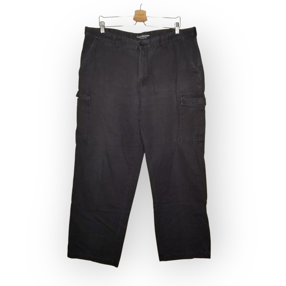 Navy Cargo Pants with Relaxed Fit and Full Length Croft & Barrow 40x32 Y2K
